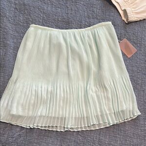 Mint Green Pleated Skirt